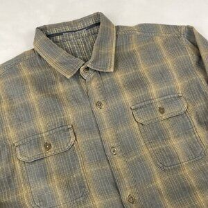 Men's Plaid Shirt in Green and Brown